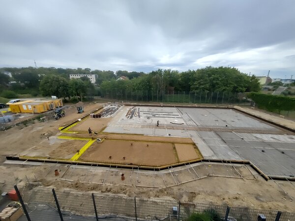 Bild vergr&ouml;&szlig;ern: Grundplatte neue Turnhalle